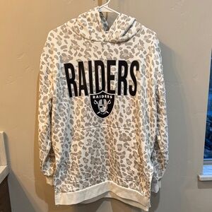 Gameday Couture Raiders Oversized Leopard Print Hoodie